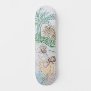 Christliches Kunstwerk Das gute Samariter Skateboard