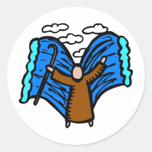 Christliches Kunstwerk im Roten Meer Runder Aufkleber