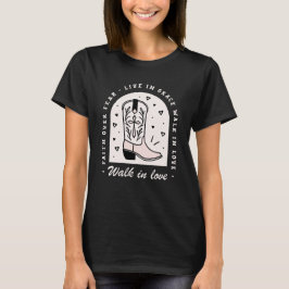 Christliches Landmädchen zitiert Cowgirl schwarz T-Shirt