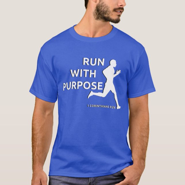 Christliches Laufen mit Zweckmäßigkeit Moderne Ins T-Shirt (Vorderseite)