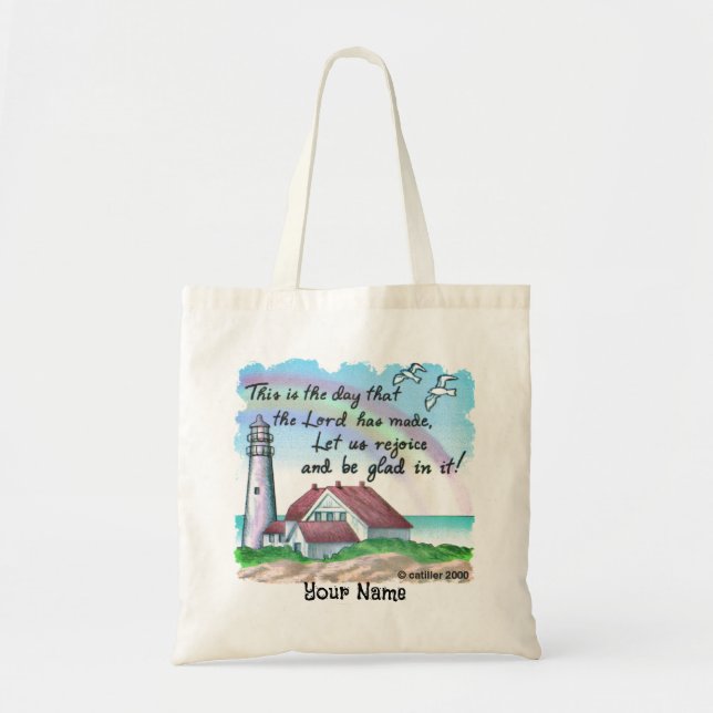 Christliches Leuchtturm Tote Bag Tragetasche (Vorne)