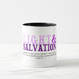 Christliches LICHT UND SALVATION Scripture Vers Tasse