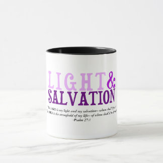 Christliches LICHT UND SALVATION Scripture Vers Tasse