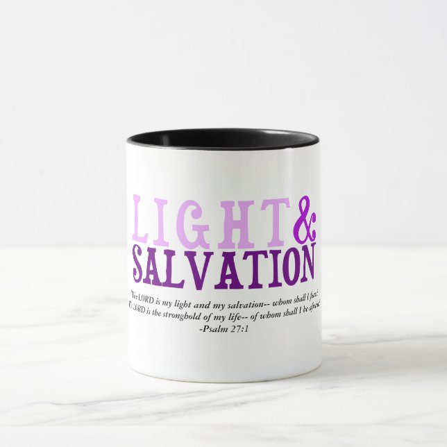 Christliches LICHT UND SALVATION Scripture Vers Tasse (Zentrum)