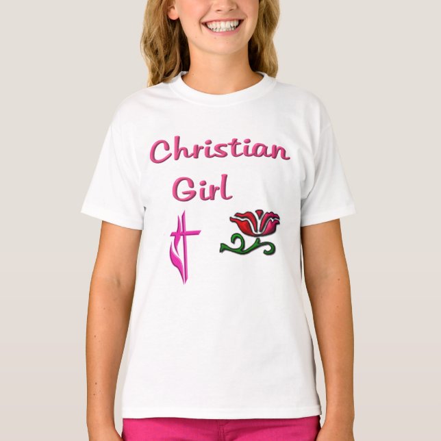 Christliches Mädchen T-Shirt (Vorderseite)