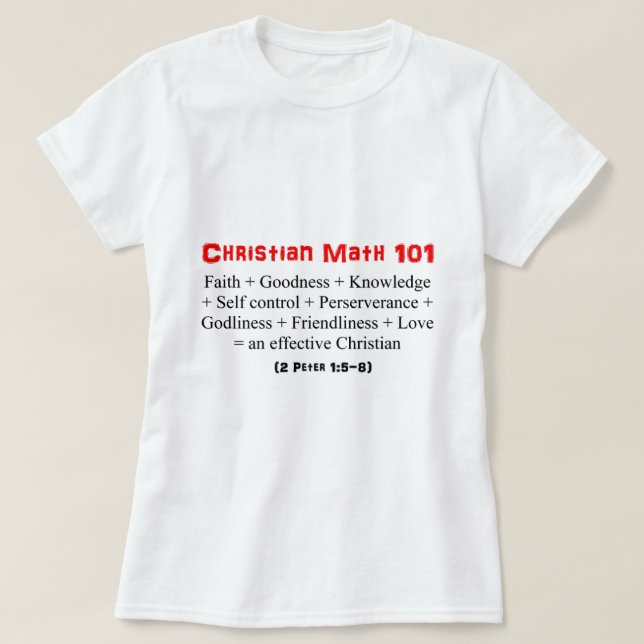 Christliches Mathe 101 T-Shirt (Design vorne)