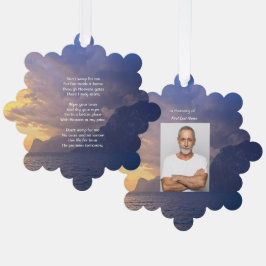 Christliches Memorial Keepake Sea Sky Cloud Island Ornament Karte