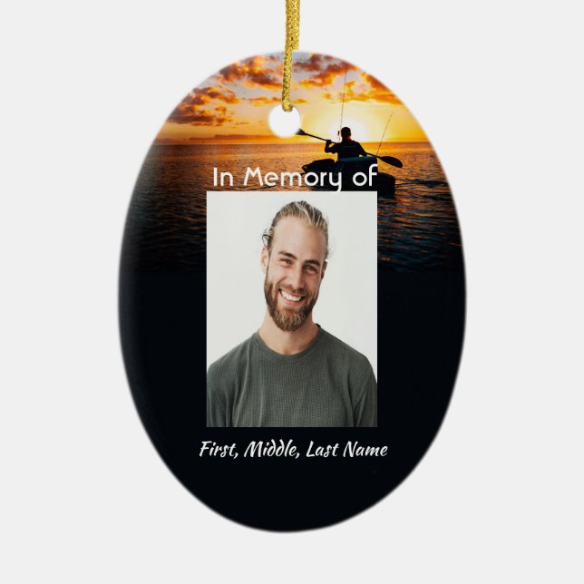 Christliches Memorial Pocket Card Kajak Sport Keramik Ornament (Vorne)
