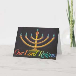 Christliches Menora Feiertagskarte