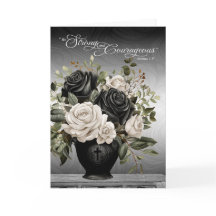 Christliches Mitgefühl Schwarz-Weiße Rosen Schrift