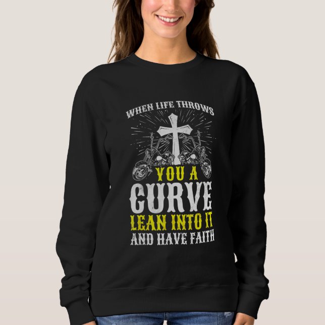 Christliches Motorradleben Sweatshirt (Vorderseite)