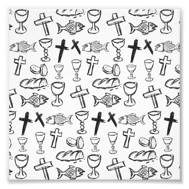 Christliches Muster Fotodruck (Vorne)