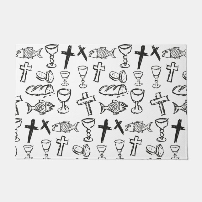 Christliches Muster Fußmatte (Vorderseite)