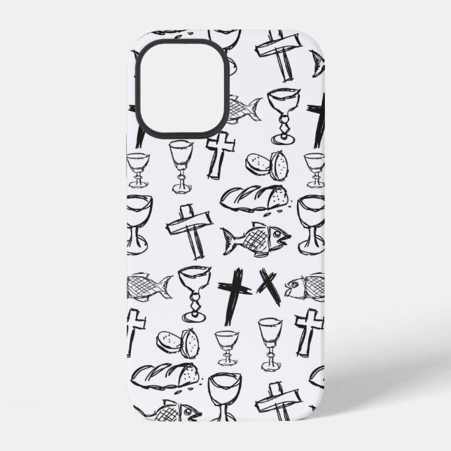 Christliches Muster iPhone 12 Hülle (Rückseite)