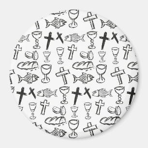 Christliches Muster Magnet