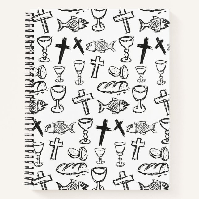 Christliches Muster Notizbuch (Vorderseite)