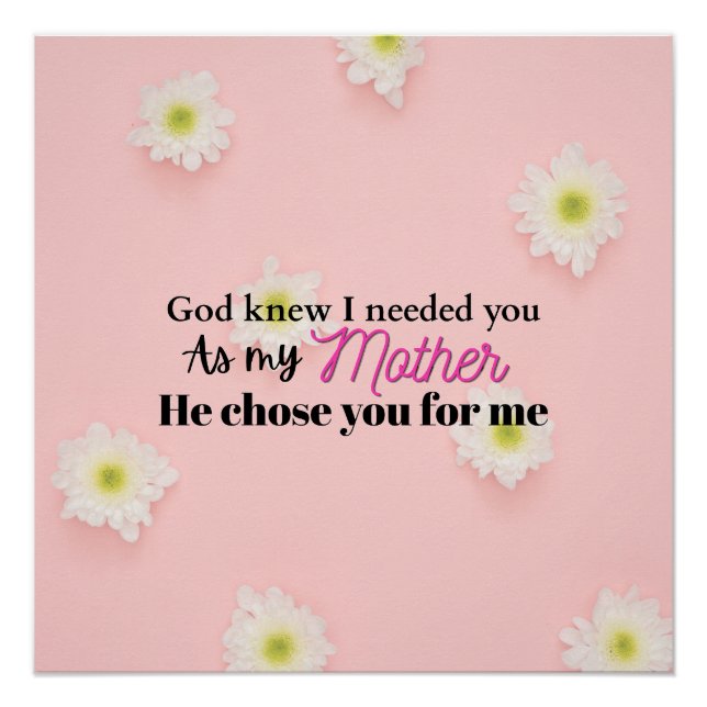 Christliches Muttertagsgeschenk Geschenk für Mama  Poster (Vorderseite)