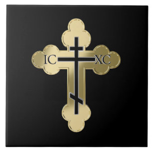 Christliches orthodoxe Kreuz Fliese