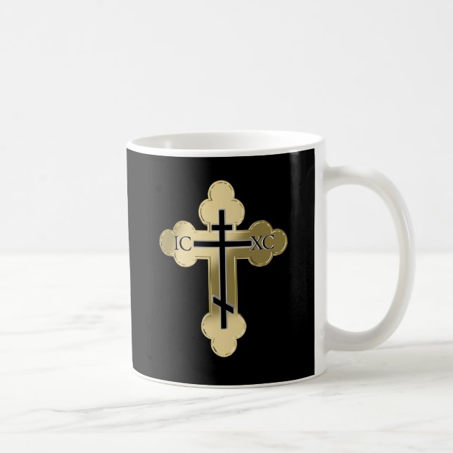 Christliches orthodoxe Kreuz Kaffeetasse (Rechts)