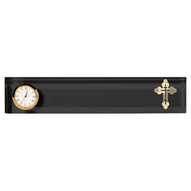 Christliches orthodoxe Kreuz Namensplakette (Vorderseite)