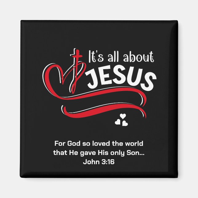Christliches Osterfest ÜBER JESUS Magnet (Vorne)