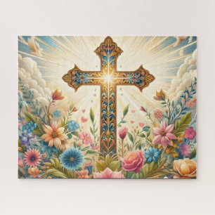 Christliches Osterkreuz aus Gold