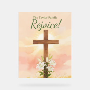 Christliches Ostern Freue dich Personalisiertes Na Acrylschild