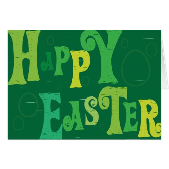 Christliches Ostern-Karte ~ Grün fröhliche Ostern Karte