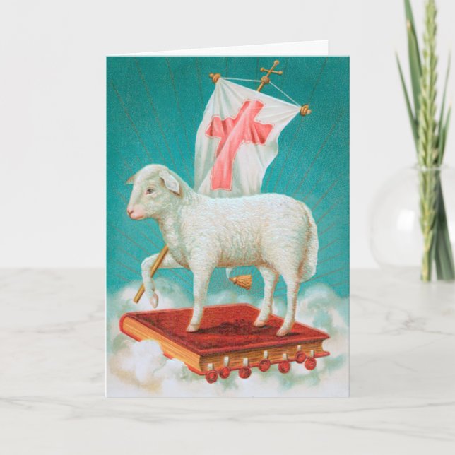 Christliches Paschal Lamb / Agnus Dei Joyous Oaste Karte (Vorderseite)