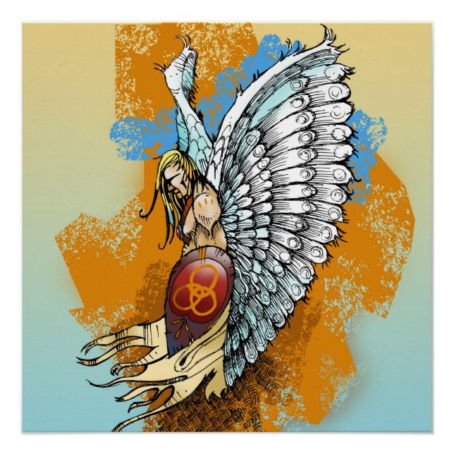 Christliches Poster: Angel des Kriegers Poster (Vorderseite)