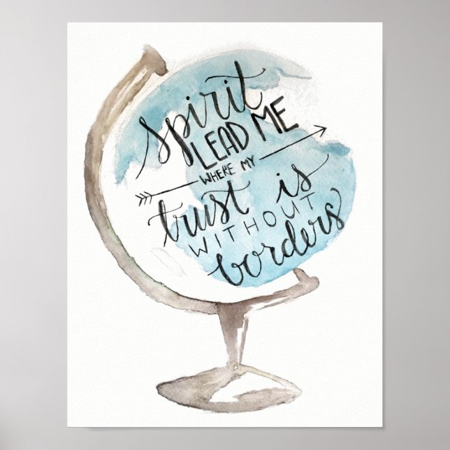 Christliches Poster, Berglied, Globuskunst Poster (Vorne)