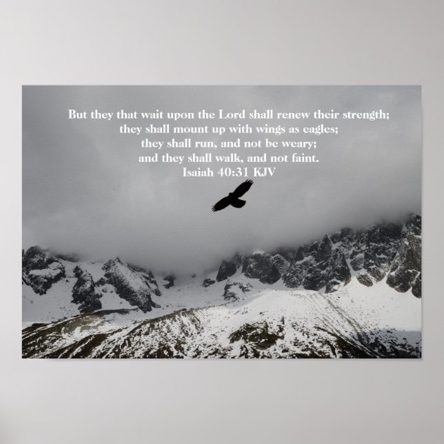 Christliches Poster - Isaiah 40:31 aber sie, die w (Vorne)