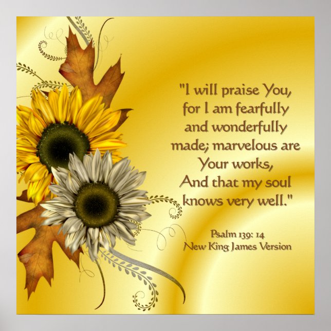 Christliches Poster mit Scripting-Blume (Vorne)