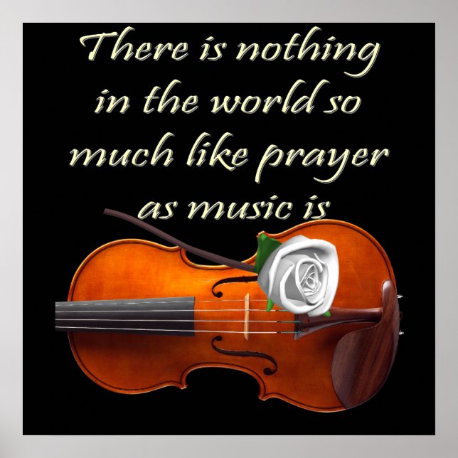 Christliches Poster Violin Inspiration Sprichwort (Vorne)