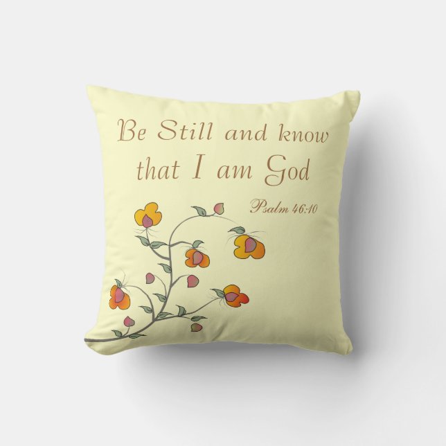 Christliches Psalm-Kissen, Psalm-46:10 Kissen (Vorderseite)