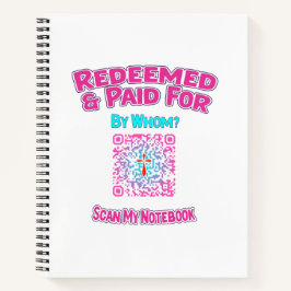Christliches QR-Code-Notebook eingelöst und bezahl Notizbuch