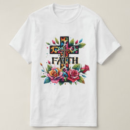 Christliches Rainbow-Faith Cross T-Shirt