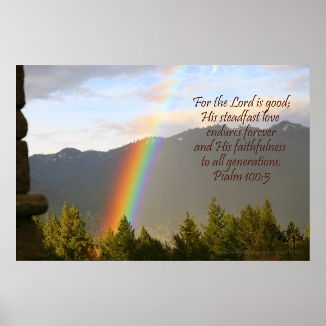 Christliches Rainbow Poster, Psalm 100:5 Poster (Vorne)