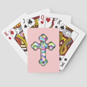 Christliches Regenbogen-Kreuz Spielkarten