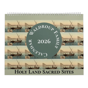 Christliches religiöses Heiliges Land Vintage-Foto Kalender