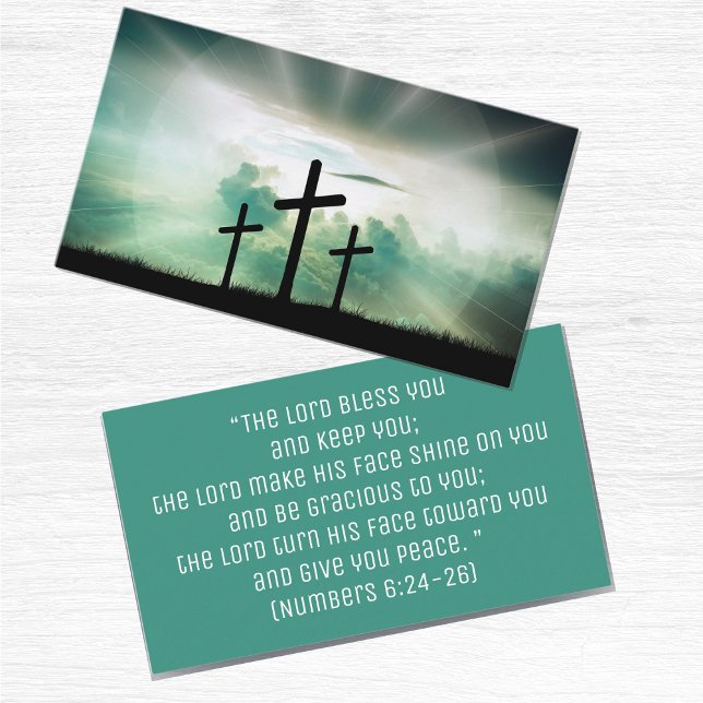 Christliches religiöses Kreuz der Inspirationsbibe Visitenkarte (Christian Inspirational Bible Religious Cross Business Card)