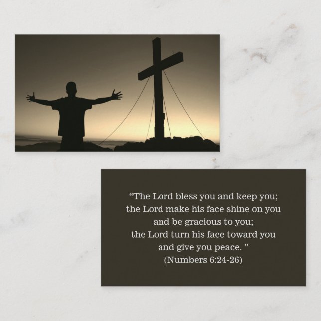 Christliches religiöses Kreuz der Inspirationsbibe Visitenkarte (Vorne/Hinten)