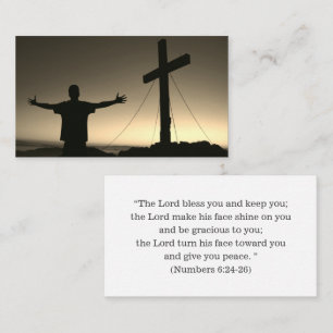 Christliches religiöses Kreuz der Inspirationsbibe Visitenkarte