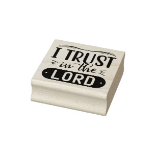 Christliches religiöses Zitat, auf das ich vertrau Gummistempel