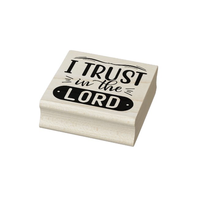 Christliches religiöses Zitat, auf das ich vertrau Gummistempel (Stempel)