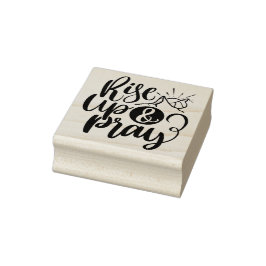 Christliches religiöses Zitat steigt auf und betet Gummistempel
