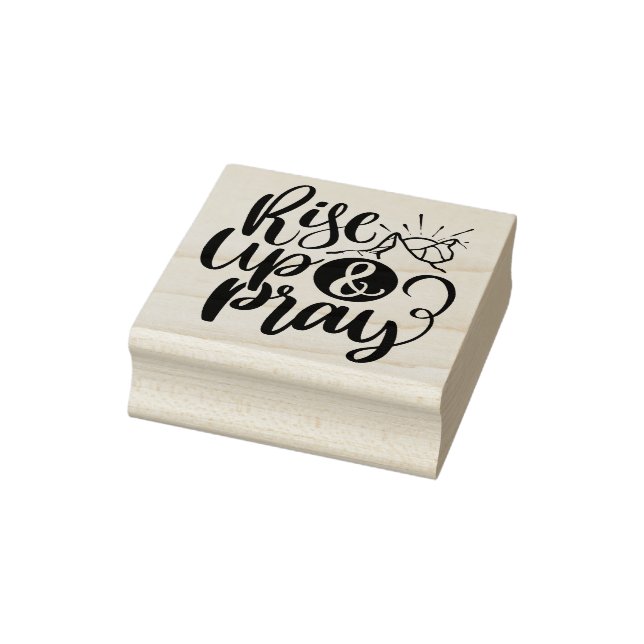 Christliches religiöses Zitat steigt auf und betet Gummistempel (Stempel)