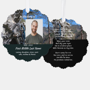 Christliches Rockkletter-Andenken Ornament Karte
