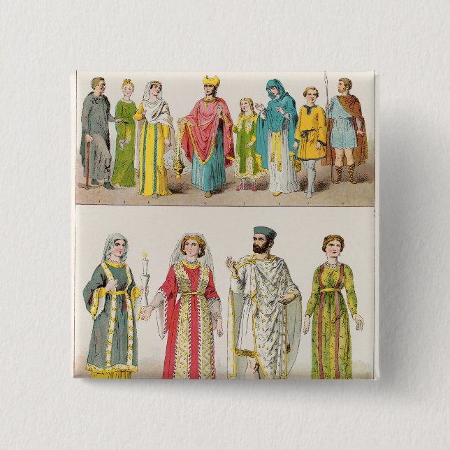 Christliches römisches Kleid Button (Vorderseite)