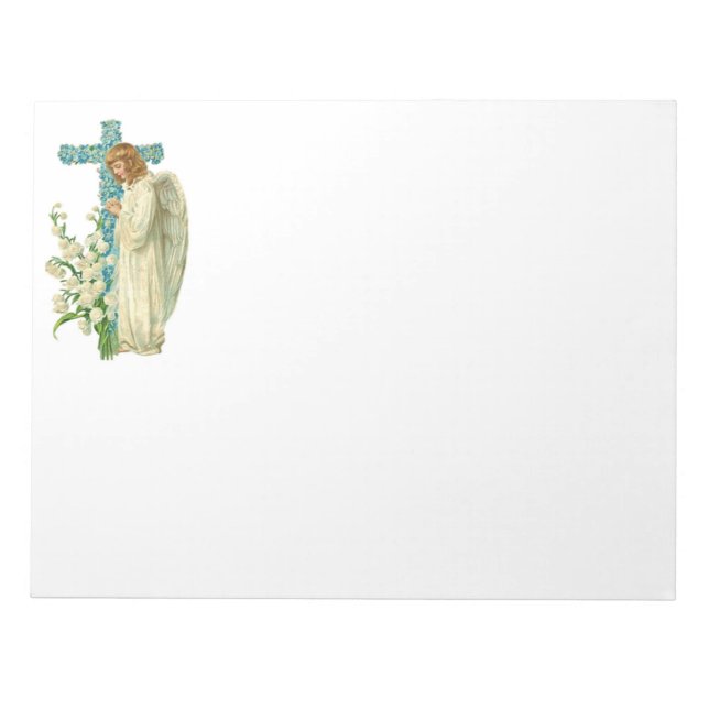 Christliches, rotes Notepad mit blauer Felle Notizblock (Vorderseite)